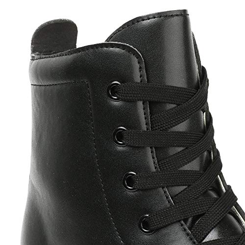 Redson Womens Roller Skates Four-Wheels Artificial Leather High-top Roller Skates Perfect Indoor Outdoor Adult Roller Skates with Bag (Black Wheel,40-US: 8.5)