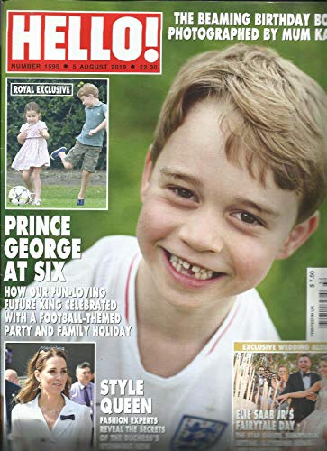 HELLO! MAGAZINE UK EDITION PRINCE GEORGE AT SIX AUGUST, 05th 2019 NO 1595