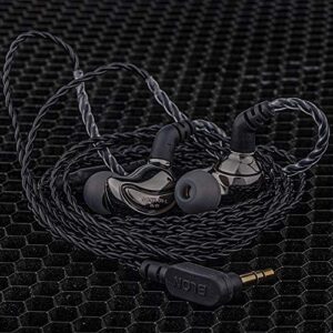 Linsoul BLON BL01 10mm Biology Fiber Diaphragm Driver HiFi in-Ear Earphone with 0.78mm 2Pin Detachable Cable (with mic, Black)