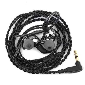 Linsoul BLON BL01 10mm Biology Fiber Diaphragm Driver HiFi in-Ear Earphone with 0.78mm 2Pin Detachable Cable (with mic, Black)