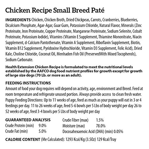 Health Extension Wet Dog Food, Grain-Free, Natural Food Cups for Small Breed Dogs with Added Vitamins, Include 6 Chicken Recipe Cups & 6 Turkey Recipe Cups, Each Cup Weight (3.5 Oz / 99.2 g)