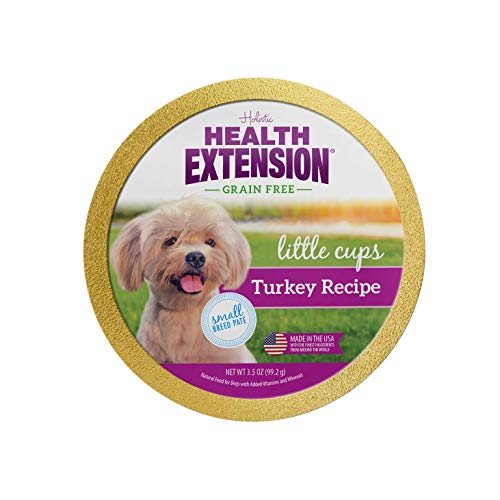 Health Extension Wet Dog Food, Grain-Free, Natural Food Cups for Small Breed Dogs with Added Vitamins, Include 6 Chicken Recipe Cups & 6 Turkey Recipe Cups, Each Cup Weight (3.5 Oz / 99.2 g)