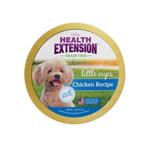 Health Extension Wet Dog Food, Grain-Free, Natural Food Cups for Small Breed Dogs with Added Vitamins, Include 6 Chicken Recipe Cups & 6 Turkey Recipe Cups, Each Cup Weight (3.5 Oz / 99.2 g)