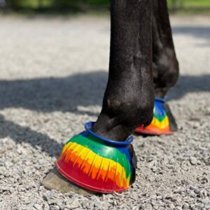 VS Virginia Saddlery Rainbow Bell Boots with Double Velcro Closure - Large (Large)