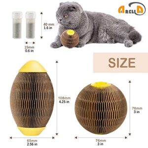 AREIIA 2 PCS Catnip Ball Toys for Cats Catnip Refillable Football Scratcher Balls Kitty's Faithful Playmate Reduce Obesity and Loneliness CSB16BR