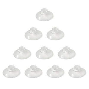 lulueasy 20mm 10 pieces mini suction cups clear without hooks without holes, pvc plastic sucker pads for festival decoration wall glass home car