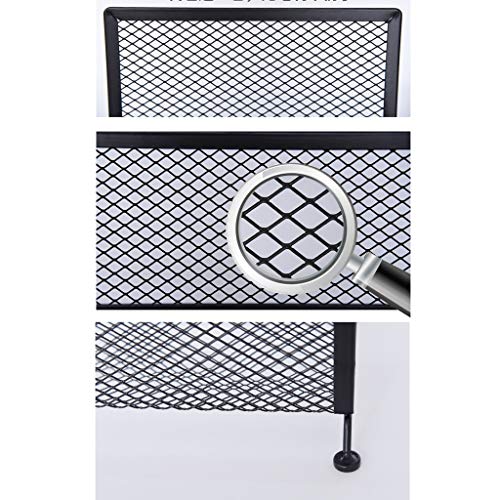 Magazine Rack Newspaper Rack Book Shelf Storage Rack Hollow Metal Wire Letter Rack Display Stand Office Desktop Front Desk 24X18X36CM MUMUJIN (Color : Black)