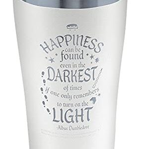 Tervis Harry Potter Happiness Quote Engraved Triple Walled Insulated Tumbler Travel Cup Keeps Drinks Cold & Hot, 20oz Legacy, Glacier White