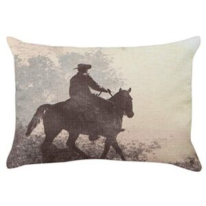 rod's diamond arrow southwest cowboy silhouette pillow
