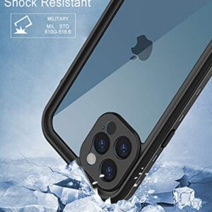 LOVE BEIDI Design for iPhone 12 Pro Max Waterproof case 6.7'', Full Body Shockproof case for iPhone 12 Pro Max Case with Screen Protector, Dust Proof Phone Case Cover for iPhone 12 Pro Max (Black)