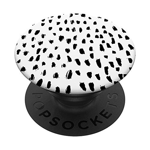 Minimal Black and White Dalmatian Print PopSockets PopGrip: Swappable Grip for Phones & Tablets