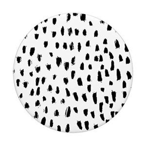 Minimal Black and White Dalmatian Print PopSockets PopGrip: Swappable Grip for Phones & Tablets