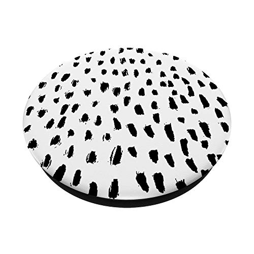 Minimal Black and White Dalmatian Print PopSockets PopGrip: Swappable Grip for Phones & Tablets