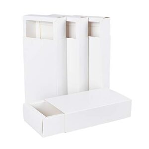 benecreat 16 pack kraft paper drawer box 6.5x4.5x1.7" festival gift wrapping boxes soap jewelry candy weeding party favors gift packaging boxes, white