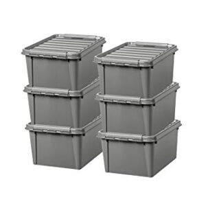 SmartStore - Recycled 31 - Set of 10 Storage Boxes - 100 % Recycled Plastic - Grey - 50 x 39 x 26 cm - 32l