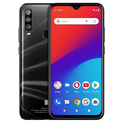 BLU VIVO XII | 2020 | All Day Battery | Unlocked | 6.3” HD+ Infinity Display | 128 GB | Triple 48MP Camera | US Version | US Warranty | Black