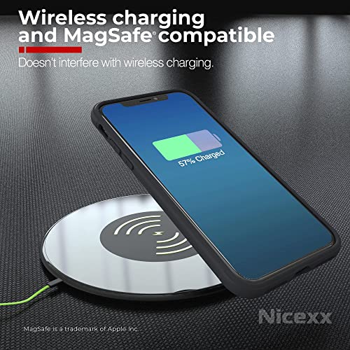 Nicexx Designed for iPhone 12 Mini Case with Carbon Fiber Pattern, 12ft. Drop Tested, Wireless Charging Compatible - Gold