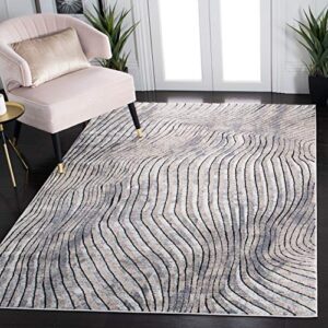 safavieh lagoon collection 5'5" x 7'7" beige/grey lgn178b distressed non-shedding living room bedroom dining home office area rug