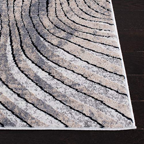 SAFAVIEH Lagoon Collection 5'5" x 7'7" Beige/Grey LGN178B Distressed Non-Shedding Living Room Bedroom Dining Home Office Area Rug