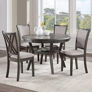 New Classic Furniture Amy 5-Piece Dining Table Set, Gray