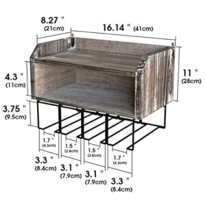 J JACKCUBE DESIGN Power Tool Organizer and Storage, Drill Holder Wall Mount Charging Station Garage Storage Cabinets - MK681A (Rustic Wood)