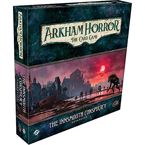 Arkham Horror The Card Game The Innsmouth Conspiracy Deluxe EXPANSION | Horror Game | Cooperative Mystery Card Game | Ages 14+ | 1-2 Players | Average Playtime 1-2 Hours | Made by Fantasy Flight Games