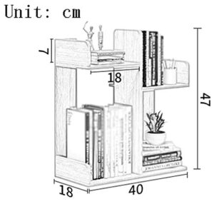 Storage Rack Bookshelf Magazine Rack Shelf Partition Stratification Desktop Office Desk Home Dormitory 40X18X47CM MUMUJIN (Color : Blue)