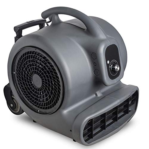 cho Air Mover Durable Lightweight Carpet Dryer Utility Blower Floor Fan for Janitorial Cleaner Home Commercial (Grey, 1 HP)