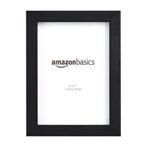 Amazon Basics Photo Picture Frame - 5" x 7", Black - Pack of 2 & Photo Picture Frame - 4" x 6", Black - Pack of 2