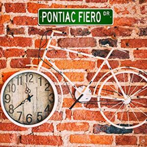 Pontiac Fiero Street Sign, GM Car Sign, Metal Garage Sign, Novelty Wall Decor - 4x18 inches