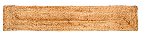 Reversible Jute Braided Table Runner, Farmhouse Jute Burlap Table Runner, Natural Jute Braided Table Runner, Organic Eco-Friendly Rustic Vintage Dining Table Runner- 13x72 Inch - Natural