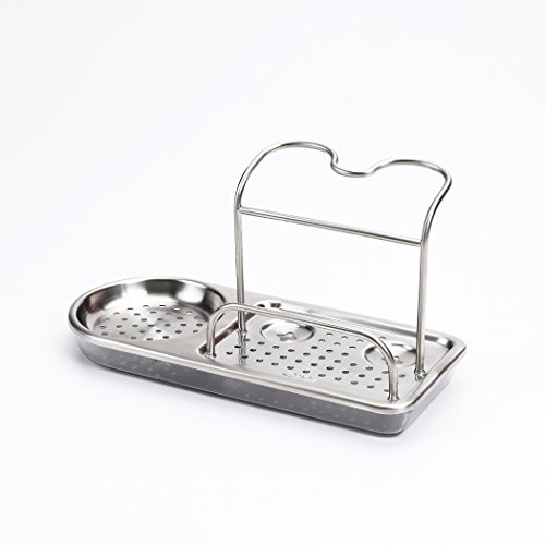 OXO Good Grips Stainless Steel Easy Press Dispenser & Good Grips Stainless Steel Sink Caddy