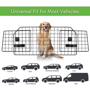 COLETA Dog Car Barrier for SUVs & Vehicles - Adjustable Large Pet Barrier with Bonus Guard Mesh for Full Coverage. Heavy-Duty, Universal-Fit Easy Install-Removal Divider for Pet Car Safety