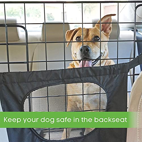 COLETA Dog Car Barrier for SUVs & Vehicles - Adjustable Large Pet Barrier with Bonus Guard Mesh for Full Coverage. Heavy-Duty, Universal-Fit Easy Install-Removal Divider for Pet Car Safety