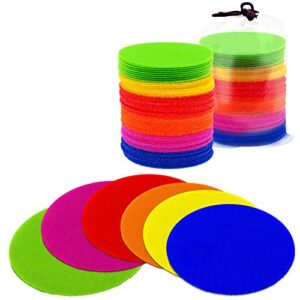 54 pack reusable spot marker,circles in 6 colors for classroom kindergarten sit carpet (each measure 4” in diameter)