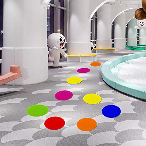 54 Pack Reusable Spot Marker,Circles in 6 Colors for Classroom Kindergarten sit Carpet (Each Measure 4” in Diameter)