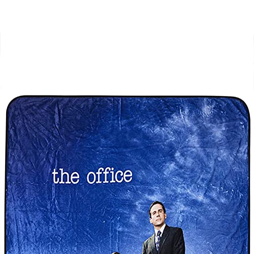 The Office Fleece Throw Blanket - Dunder Mifflin, Michael Scott, Jim, Pam and Dwight Soft Fleece Throw Blanket (Logo)