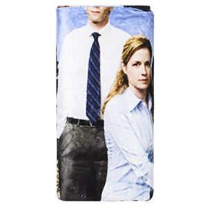 The Office Fleece Throw Blanket - Dunder Mifflin, Michael Scott, Jim, Pam and Dwight Soft Fleece Throw Blanket (Logo)