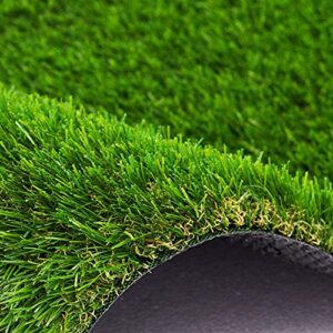 ayoha 3 ft x 8 ft artificial grass, realistic fake grass deluxe synthetic turf thick lawn pet turf, indoor/outdoor landscape, easy to clean with drain holes, non-toxic, high density, 35mm
