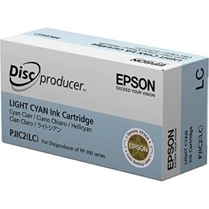 pjic2-c13s020448 light cyan ink cartridge (1-pack) for discproducer pp-100 in retail packaging