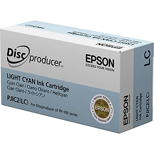 PJIC2-C13S020448 Light Cyan Ink Cartridge (1-Pack) for DiscProducer PP-100 in Retail Packaging