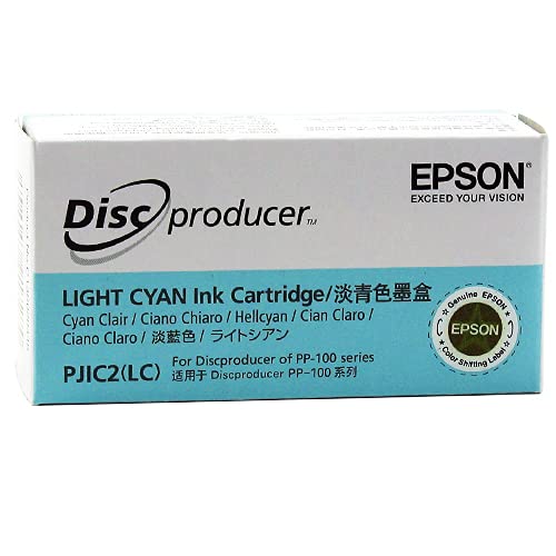 PJIC2-C13S020448 Light Cyan Ink Cartridge (1-Pack) for DiscProducer PP-100 in Retail Packaging