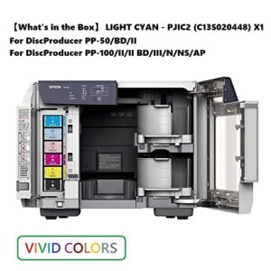 PJIC2-C13S020448 Light Cyan Ink Cartridge (1-Pack) for DiscProducer PP-100 in Retail Packaging