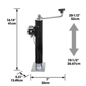 BIG RED 2000 LBs Capacity Weld on Pipe Mount Swivel Trailer Jack, ATR39003R