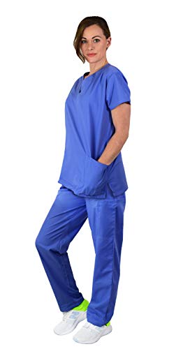 Women's Medical Nursing Scrub Set GT Original V-Neck Top and Pant-Ceil-X-Small