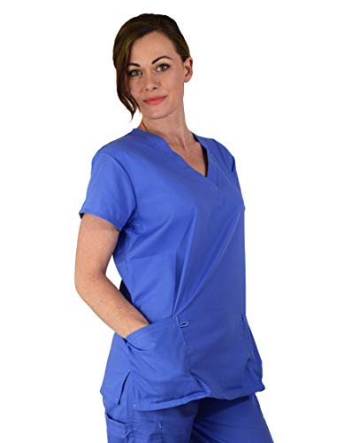 Women's Medical Nursing Scrub Set GT Original V-Neck Top and Pant-Ceil-X-Small