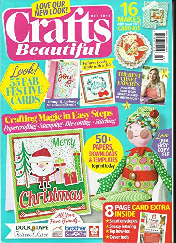 CRAFTS BEAUTIFUL, OCT, 2017 ISSUE,310 FREE GIFTS OR CARD KIT ARE NOT INCLUDED