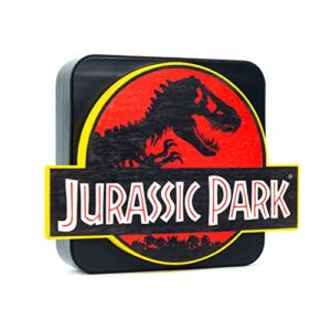 numskull jurassic park logo lamp wall light - ambient lighting gaming accessory for bedroom, home, study, office, work - official jurassic world merchandise