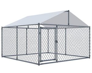 haverchair dog kennel outdoor large dog cage heavy duty dogs house extra wide outside pet kennels with water-resistant cover mesh sidewalls secure lock