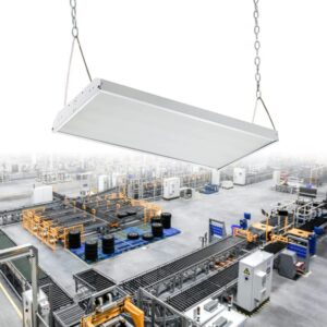 wirefield high bay led shop lights 2ft 100w 13000lm linear led industrial workshop light,warehouse light 5000k daylight,0-10v dim,4lamp fluorescent equivalent,hanging and flushmount,dlc and ul listed